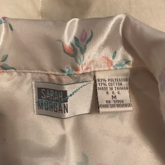 Satin Pink and Purple Roses Nightie - Picture 2 of 3